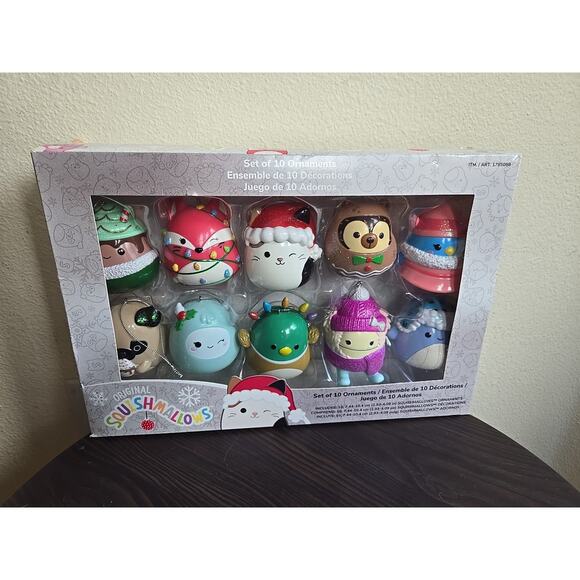 Kurt Adler Squishmallows Christmas Ornaments Set of 10 - 2024 NEW IN BOX - Picture 1 of 4